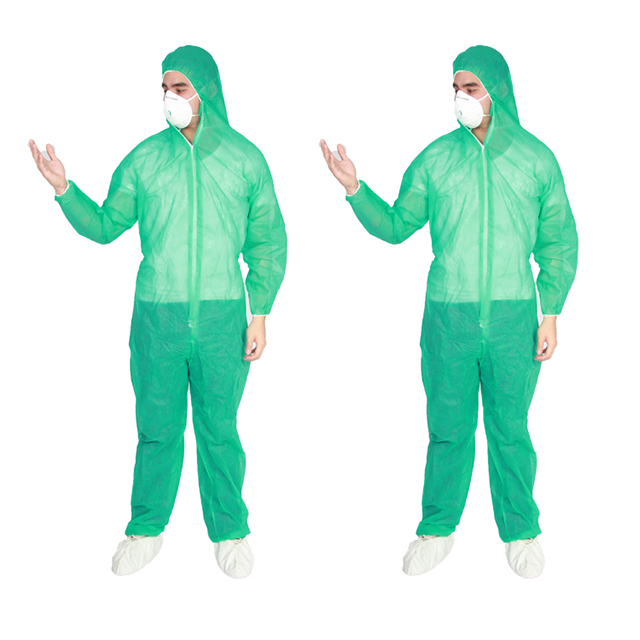 Green High Quality Nonwoven Coverall