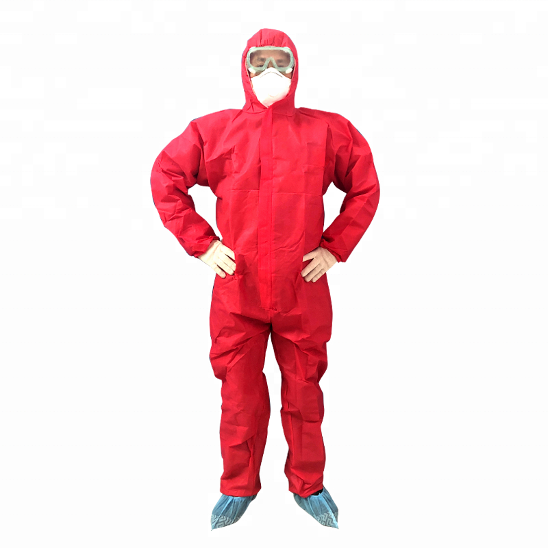PP Red Disposable coverall for distributor